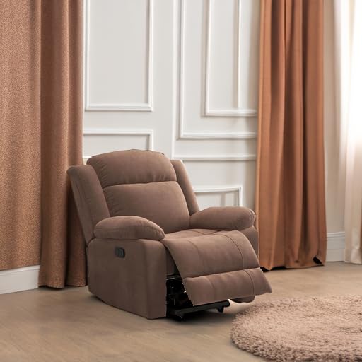 HAOMARKETS Rocker Recliner Chair for Adults, Manual Recliner Chair with Overstuffed Backrest and Armrests, Upholstered Rocking Reclining Sofa Chair for Living Room, Grey HAOMARKETS