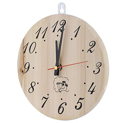 Bewinner 8in Wooden Sauna Clock, Portable Timer Clock for Sauna Room Home Decor Sauna Accessory