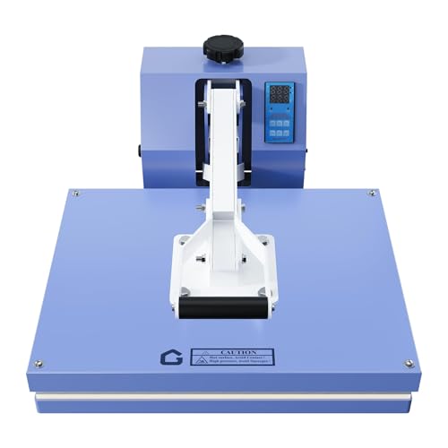 Heat Press 16x24in, Heat Press Machine, Even Heating Technology, Large Operating Panel, Industrial Digital Heat Transfer Machine Sublimation for T-Shirts, Clothes, Canvas Bags, Baby Blue GarveeTech