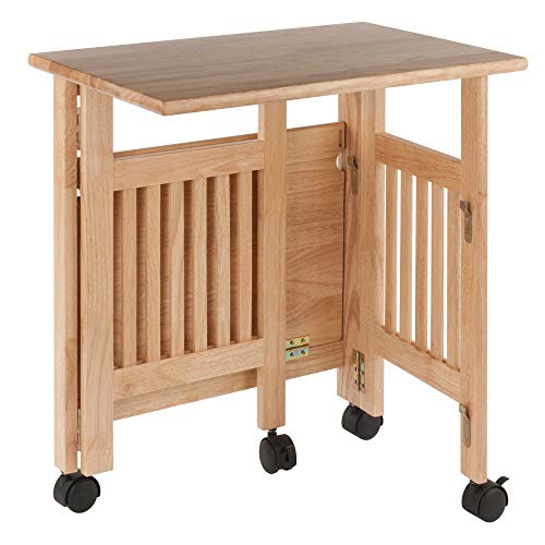 Winsome Mission 2-Shelf Wood Mobile Printer Stand, Brown (81628) Winsome