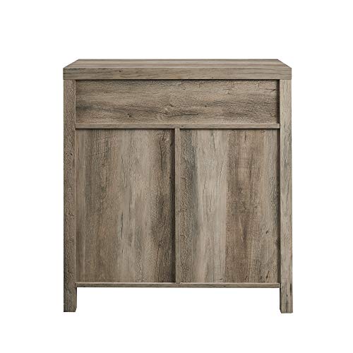 Walker Edison Cass Modern Farmhouse Double Barn Door Accent Cabinet, 30 Inch, Grey Wash Walker Edison