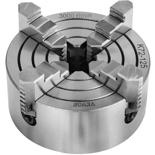 Vevor K72-125 Lathe Chuck 5 Inch 4-Jaw,Lathe Chuck Independent Reversible Jaw,Metal Lathe Chuck Turning Machine Accessories,for Lathes Machine - Amazon.com VEVOR