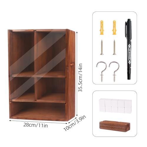 Dmnnlp Dog Memorial Shadow Box with Pen,11x4x14 Inch Pet Ashes Keepsake Wall-Mountable Display Case for Dog /Cat Loss Sympathy Gifts - Wooden Dmnnlp