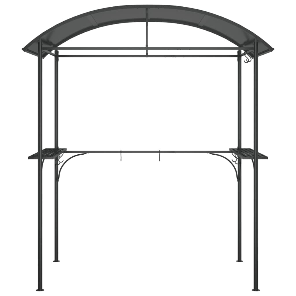 loibinfen Steel BBQ Grill Gazebo Shelter with Side Shelves, Steel Barbecue Grill Gazebo Tent, Outdoor BBQ Canopy with Side Shelves for Garden, Patio, Backyard, Anthracite 86.6"x45.3"x90.6" loibinfen