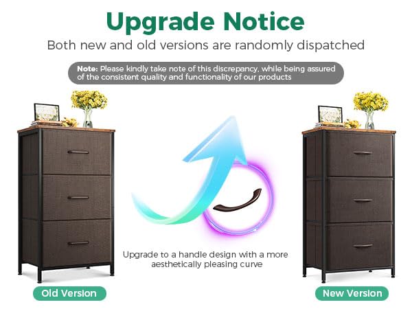 AODK Dresser for Bedroom Nightstand Small Dresser Chest of Drawers End Table for Living Room, Closet Dresser with 3 Storage Drawers Organizer Clothes, Brown AODK