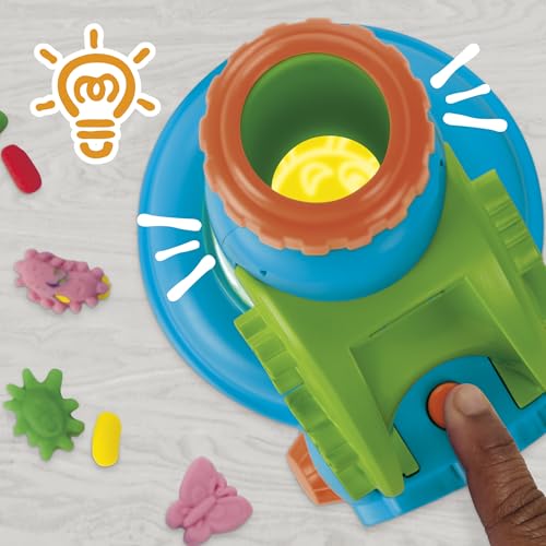 Play-Doh Light & Look Microscope for Kids, Electronic Preschool Toys for Girls & Boys, 9 Accessories & 5 Colors, Back to School Gifts, Ages 3+ Play-Doh