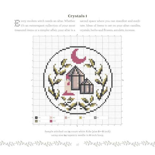 Enchanted Cross-Stitch: 34 Mystical Patterns for the Modern Stitch Witch WoodArtSupply