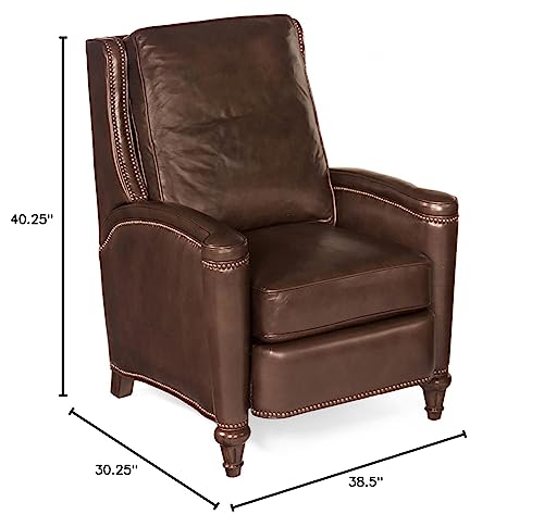 Hooker Furniture Rylea Traditional Wingback Leather Recliner, Brown Hooker Furniture