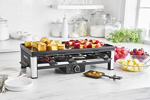 GreenPan Electrics Healthy Ceramic Nonstick, 3-in-1 Reversible Grill, Griddle & Raclette, PFAS-Free, Serves up to 8 People for Parties &Family Fun, Pancake Plate, 8 Mini Square Nonstick Pans& Spatulas GreenPan