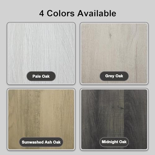 OAKHAM HOME Night Stand Set of 2, Fluted Nightstand with Charging Station Bed Side Table End Table with Drawer Storage Mid Century Wood Night Stands for Bedroom Living Room (Sunwashed Ash Oak) OAKHAM HOME