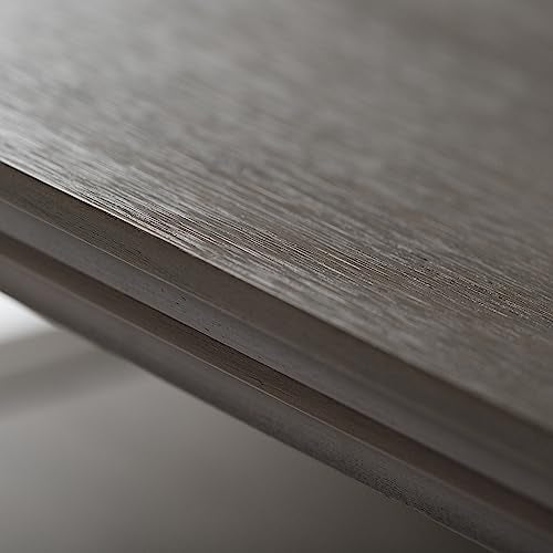 SIMPLIHOME Acadian SOLID WOOD 19 inch wide Square Rustic Contemporary End Side Table in Farmhouse Grey with Storage, 2 Shelves, for the Living Room SIMPLIHOME