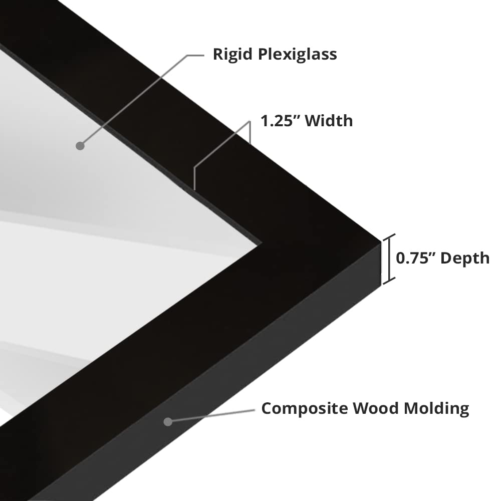 wallsthatspeak 19.25x26.75 Black Picture Frame for Puzzles Posters Photos or Artwork wallsthatspeak