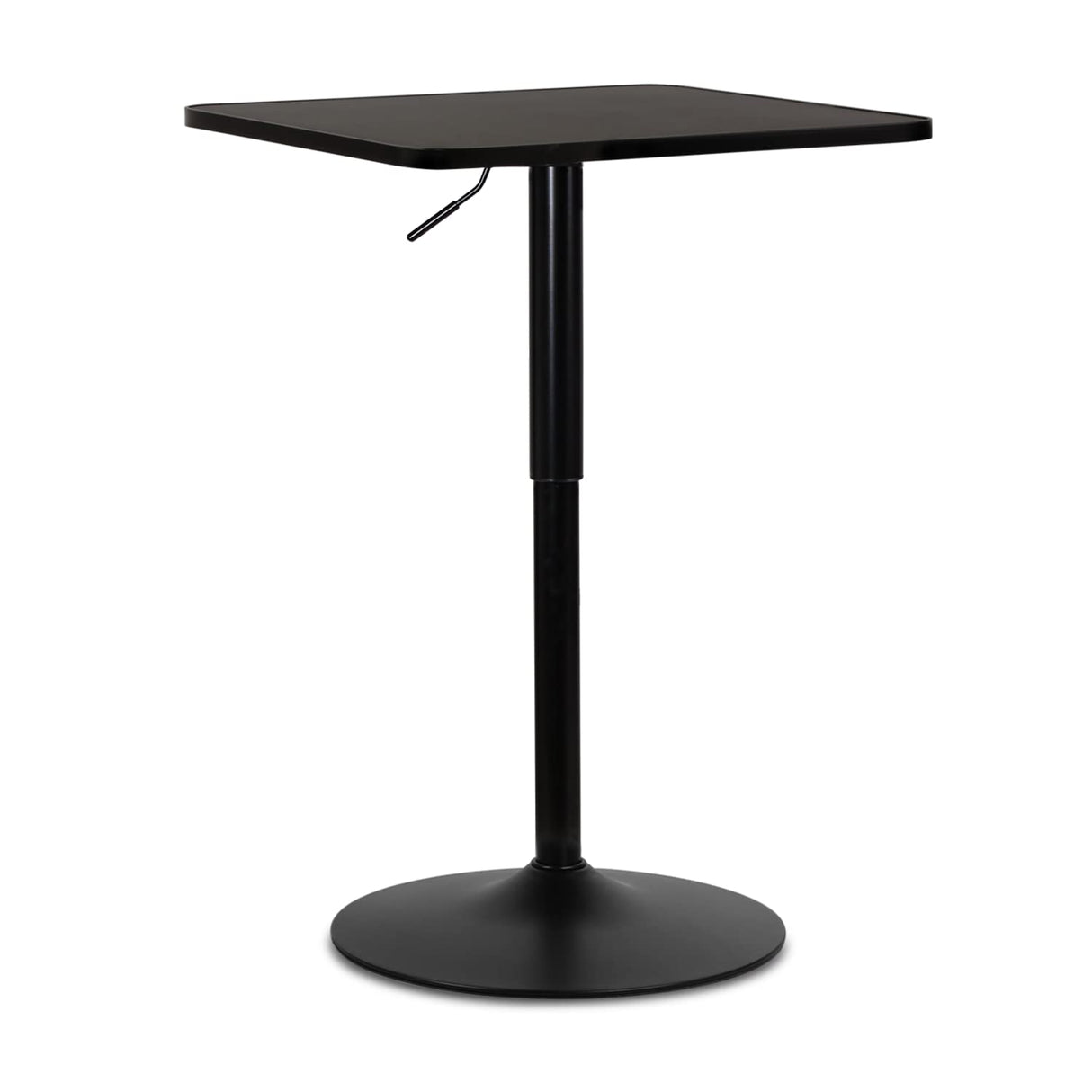 MoNiBloom Square Bar Table Kitchen Dining Table High Top Table for Home Balcony Indoor Outdoor Bistro Table 27.5"- 36" Height-Adjustable Cocktail Table, Black MoNiBloom