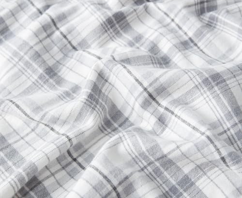 Eddie Bauer - Flannel Sheets King Size, Anti-Pilling & Wrinkle Resistant Cotton, Touchably Soft for All-Season Comfort - Bed Sheets with Matching Pillowcases & Fitted Sheet (Beacon Hill Ivory)