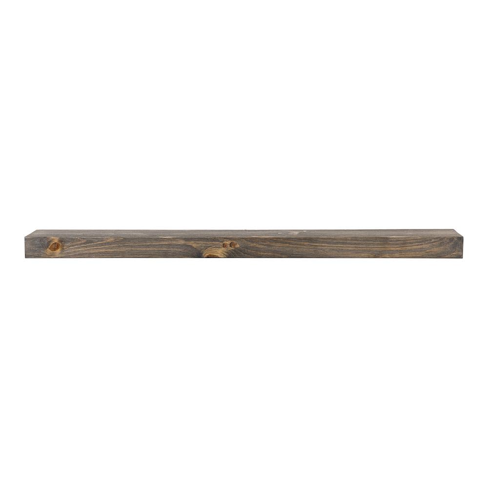 Modern Ember Vara Wood Mantel Shelf - 60 Inch Driftwood | 3 Inch Height - Variations in Grain and Natural Distresssing | Wooden Floating Wall Mounted Shelf - for Fireplaces & Décor Modern Ember
