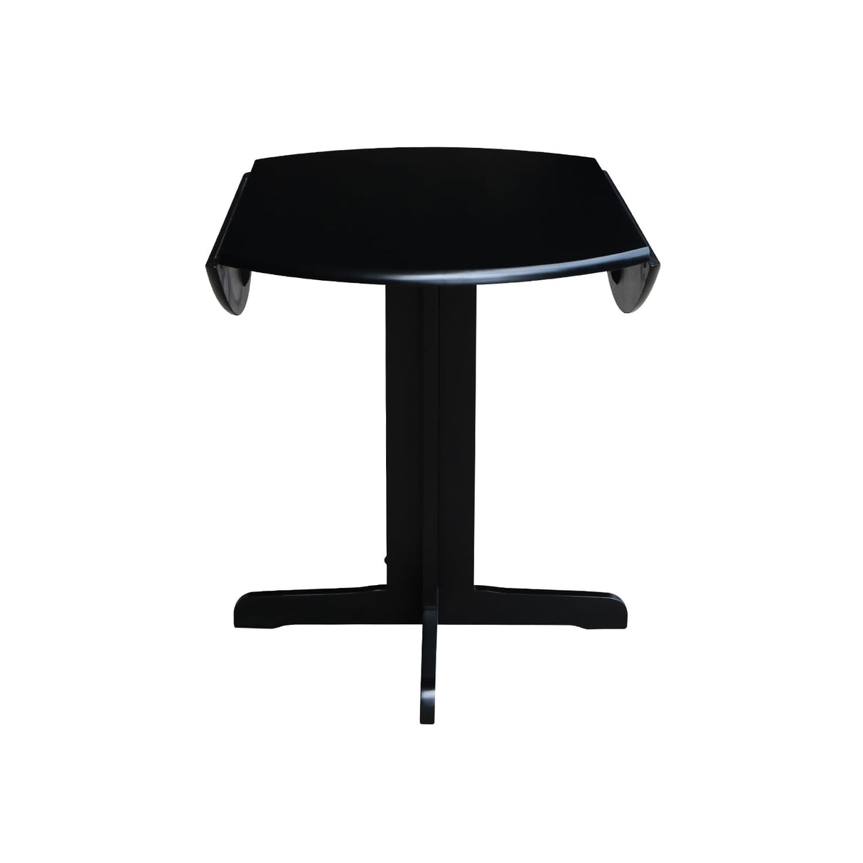 International Concepts Dual Drop Leaf Dining Table, 36-Inch, Black IC International Concepts