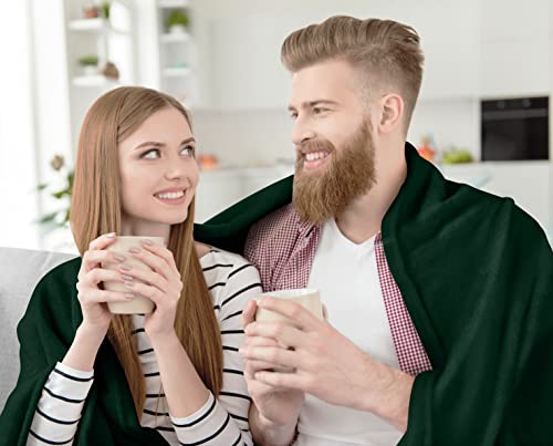 Utopia Bedding Fleece Blanket Queen Size Forest Green 300GSM Luxury Anti-Static Fuzzy Soft Microfiber Bed Blanket (90x90 Inch) Utopia Bedding