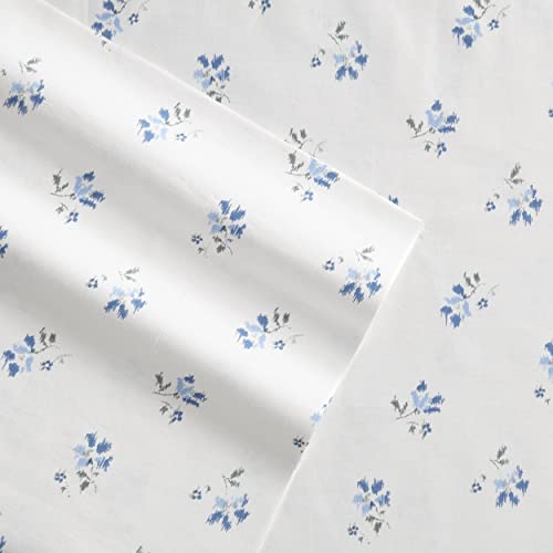 Stone Cottage - Full Sheets, Cotton Percale Bedding Set, Crisp & Cool Ideal Bedding Set (Blue Sketchy Ditsy, Full) Stone Cottage