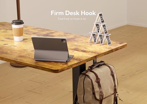 YDN Standing Desk with Keyboard Tray, 55 Inch Height Adjustable Desk, Brown Stand Up Desks for Home and Office, 55inch Rustic Brown YDN