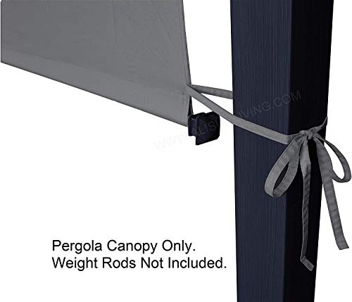 ALISUN Universal Pergola Canopy Top for 8-ft x 10-ft Pergola Structure - Grey (Canopy Fabric Top Only, Size: 196-inch x 88-inch) ALISUN