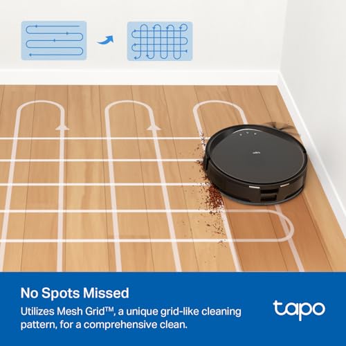Tapo Ultra-Slim LiDAR Smart Navigation Robot Vacuum and Mop with Self-Emptying Dock, 5300Pa Max, 97%+ Dust Pickup Rate, Self-Charging, Compatible with Alexa & Google Home, RV20 Max Plus Tapo