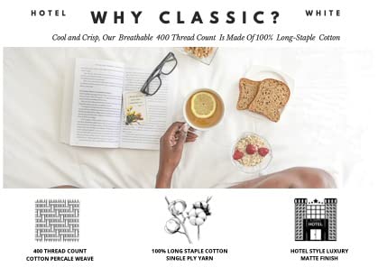 BEDLAM Twin/Twin XL Duvet Cover Set - 3pcs 100% Cotton Duvet Cover, Includes a White Percale Duvet Covers with a Black Satin Border & 2 Cotton Pillowcases - 400TC Luxury Twin Duvet Cover Bedding Set BEDLAM