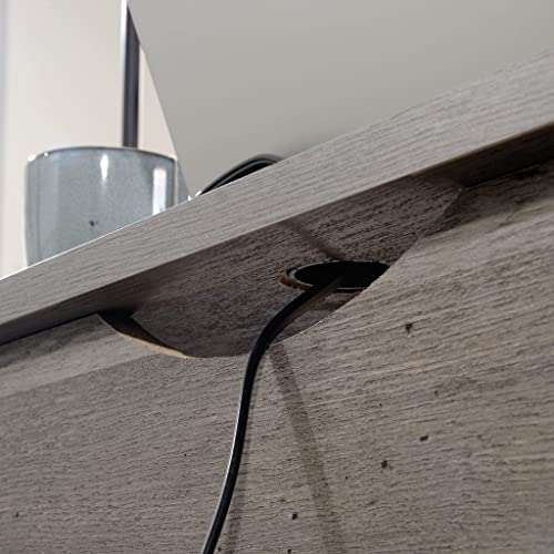 Sauder Cottage Road L-Desk, L: 65.12" x W: 58.66" x H: 29.76", Mystic Oak finish Sauder