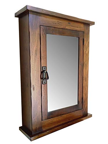 Dijkoo ZyduzscAT NUOTIRUIS Primitive Mission Medicine Cabinet/Surface Mount/Distressed Medium Finish/Solid Wood & Handmade C D&E Wood Craft Cabinets
