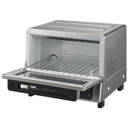 Panasonic FlashXpress Toaster Oven with Double Infrared Heating, 6 Auto Cook Options and Dial Temperature Control, 4-Slice Small Toaster Oven, 1300 Watts, PFAS-free - NB-G200P (Stainless Steel) Panasonic