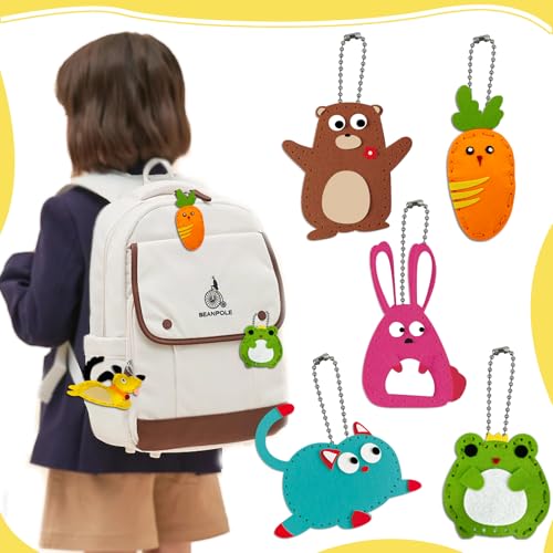 LURVUO DIY Doll Sewing Toys, Animal Sewing Kit for Kids Beginner Arts & Crafts Felt Sewing Craft Kits Educational Toys Sewing Kit for Kids Boys Girls Childrens DIY Crafting and Sewing LURVUO