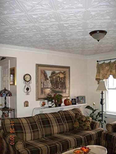 50pc of Anet White (20"x20" Foam) Ceiling Tiles - Covers About 135sqft Antique Ceilings