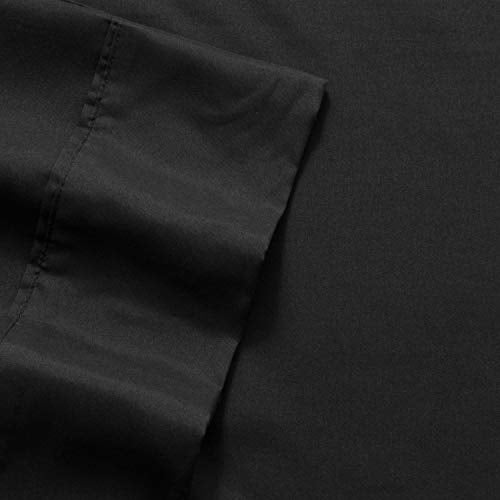Twin Size Bed Sheets - 4 Piece 1500 Supreme Collection Fine Brushed Microfiber Deep Pocket Twin Sheet Set Bedding - 1 EXTRA PILLOW CASES, GREAT VALUE, Twin, Black Sweet Home Collection