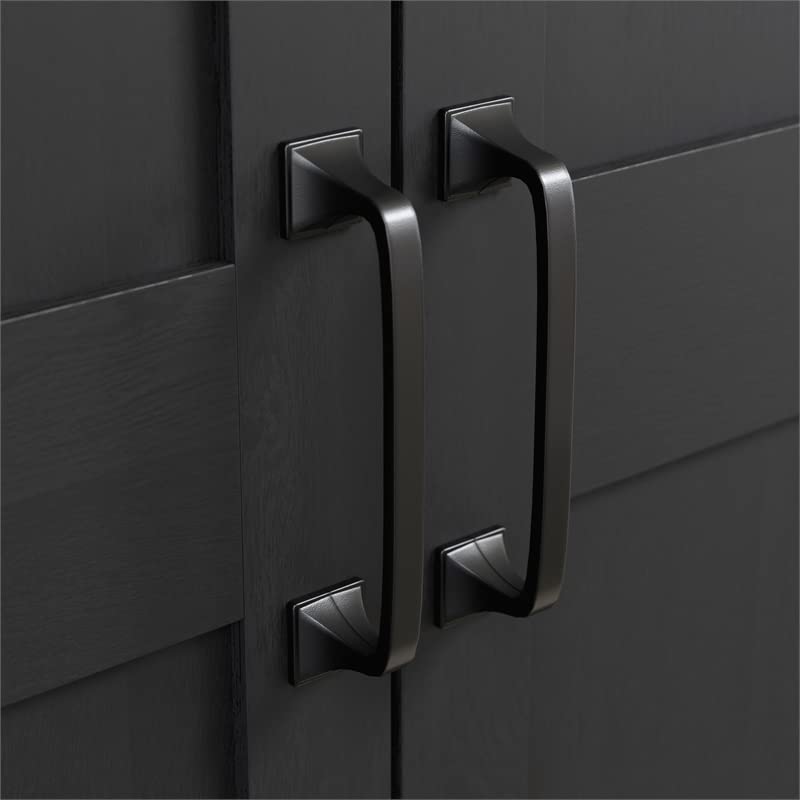 Sauder Miscellaneous 2-Door Storage Cabinet, L: 27.09" x W: 15.39" x H: 72.05", Raven Oak Finish Sauder