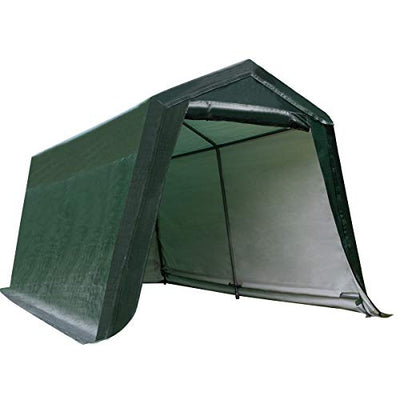 Tangkula 10x10 Ft Outdoor Storage Shelter, Patio Storage Tent, Enclosed Carport Shed w/All-Steel Metal Frame and Waterproof Ripstop Cover, Outdoor Garage Tent with Sidewalls