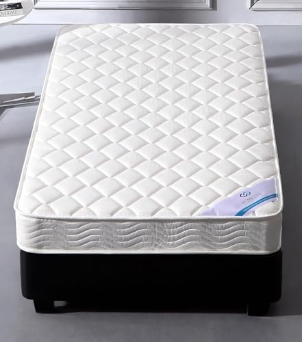 HomeLife 6 Inch Twin Mattress - Medium Firm Innerspring Support with Tight Top - Memory Foam & Polyester Cover โ Lightweight - Easy Setup - Twin Mattress in a Box - White HomeLife