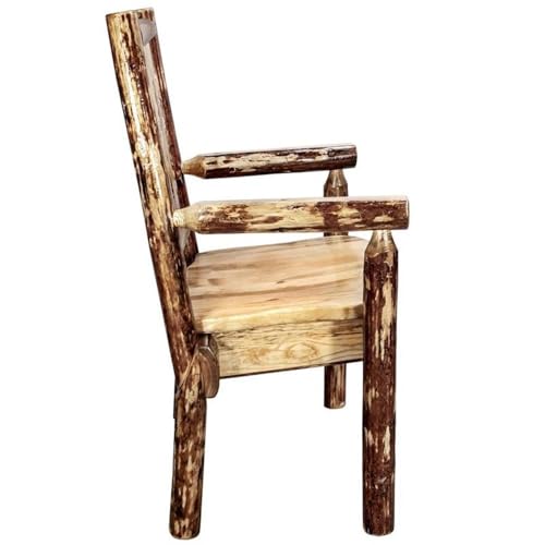 Montana Woodworks Log Furniture - Captain Chair - Glacier Country Collection Montana Woodworks
