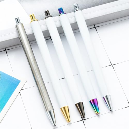 PLCPDM 6Pcs Retractable Ballpoint Pen for Heat Transfer, Sublimation Pen Blank, Heat Transfer Ballpoint Pen, 1 Count (Pack of 1) PLCPDM