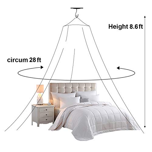 Jolitac Bed Canopy Lace Mosquito Net for Girls Beds, Unique Princess Play Tent Mesh Canopies Large Lace Dome Curtain Drapes Home & Travel (Green) Jolitac