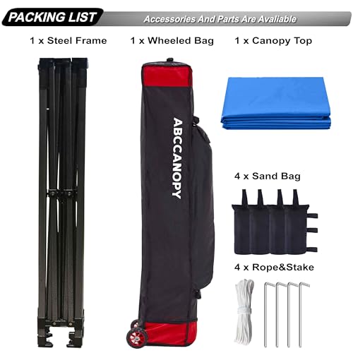 ABCCANOPY Patio Pop Up Canopy Tent 10x10 Commercial-Series (Blue) ABCCANOPY