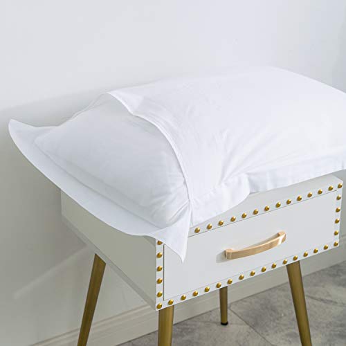 SUSYBAO White Duvet Cover Twin 100% Cotton 2 Pcs Set 1 Single Duvet Cover with Zipper Ties 1 Pillow Sham Soft Hotel Collection Bedding Set SUSYBAO
