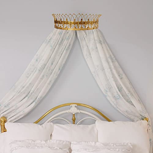 Creative Co-Op Decorative Metal Curtain or Canopy Crown, Gold Finish