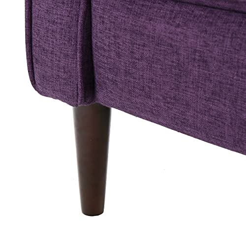Christopher Knight Home Mervynn Mid-Century Modern Fabric Recliner,polyester, Muted Purple / Dark Espresso Christopher Knight Home