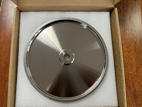 UF-SHARP 8 inch CBN Grinding Wheel 180 Grit, 8" Dia x 1" Wide x 5/8" Bore (Aluminum Body) for Sharpening High Speed Steel Tools、Woodturning Tools (8"x1") UF-SHARP