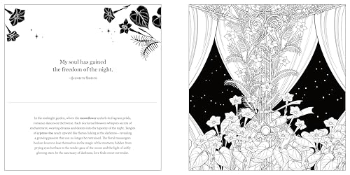 Floriographic: Midnight Garden: An Artist’s Coloring Book of Nighttime Floral Wonders