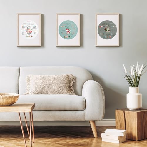 KintKita 3 Sets Embroidery Kit for Beginners to Learn 36 Basic Embroidery Stitches Practice Kit,Hand Embroidery Cross Stitch Kits for Beginners with Embroidery Patterns, Hoop,Threads,Tools
