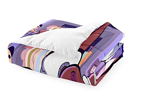 FJKJHKGJ African Black Girl Twin Bedding Set, Twin Bed Bedding for Kids Black Girl Comforter Set, 1 Comforter + 1 Pillowcase FJKJHKGJ