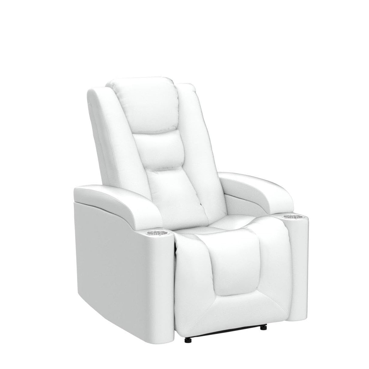 ANJ White Power Recliner Chair Electric Home Theater Seating Soft Leather Movie Chair for Living Room Overstuffed Single Reclining Sofa with Hidden Arm Storage, Cup Holders and USB Ports (Cream White) ANJ