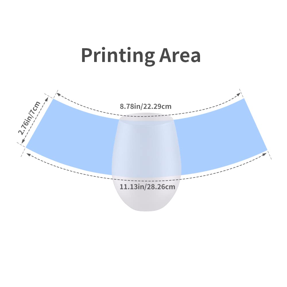 Craft Express 17 OZ Sublimation Glass Wine Tumblers Cups Frosted-Stemless Wine Glasses-Perfect for Sublimation Oven Crafting-Set of 4 Craft Express
