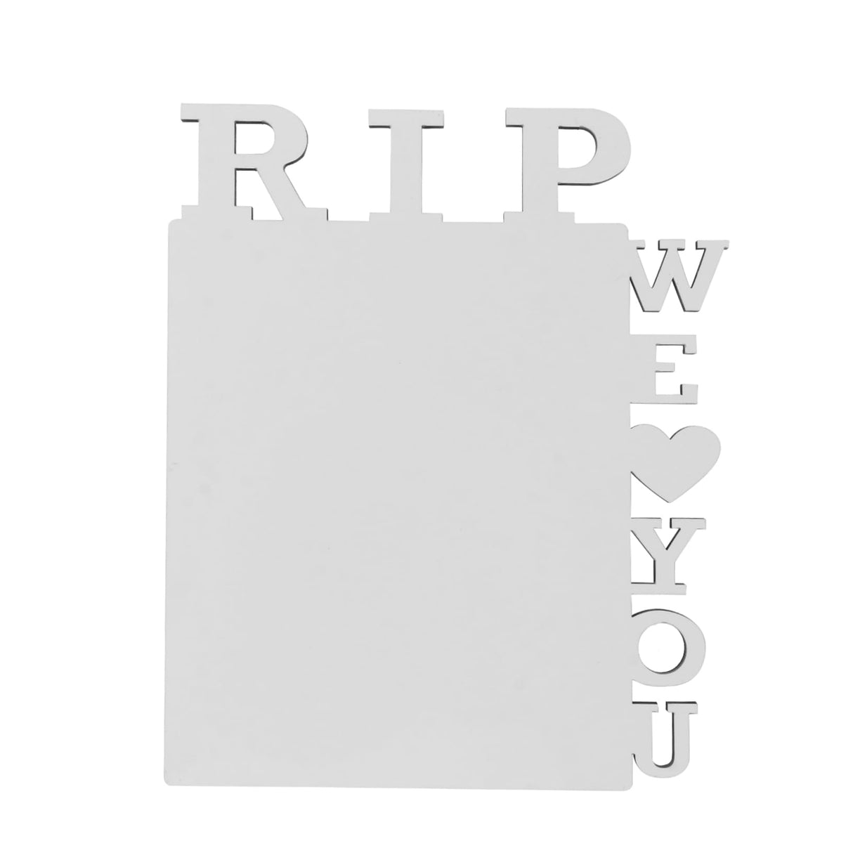 Transfer Picture Frame RIP WE Love You Photo Frame Sublimation Blank Photo Frame Photo Props Party Supplies EXCEART