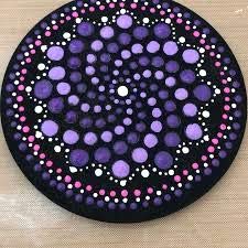 CrafTreat Reusable Dot Mandala Stencils for Painting on Wood, Canvas, Paper, Fabric, Floor, Wall and Tile - Dot Mandala Basics - 6x6 Inches - DIY Art and Craft Stencils - Dots Spiral Stencil CrafTreat